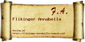 Flikinger Annabella névjegykártya